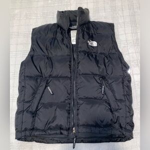 The North Face puffer vest with hood. (hood inside of collar)